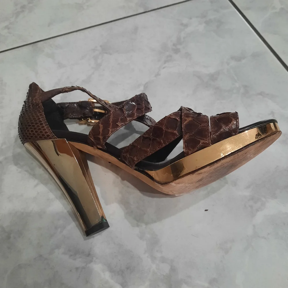 Michael Kors snakeskin sandals‎  heel